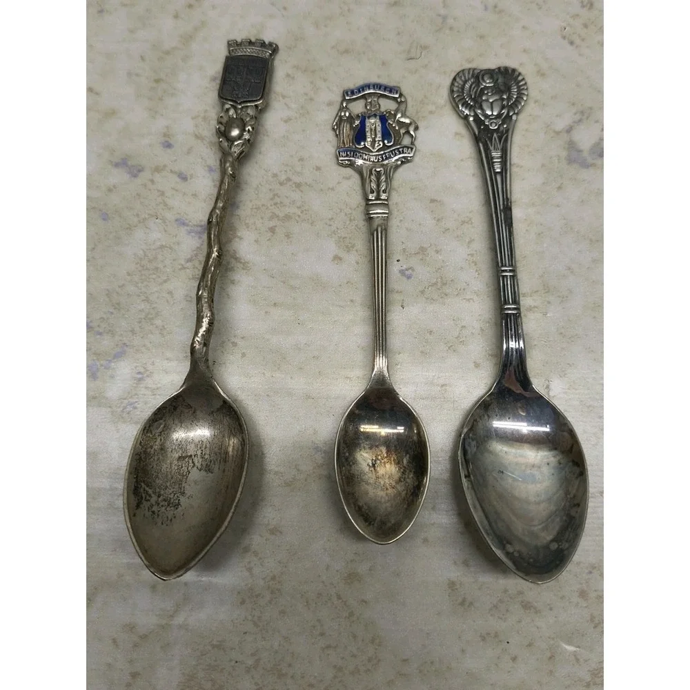 Lot Of‎ 3 Vintage Souvenir Spoon Collectible